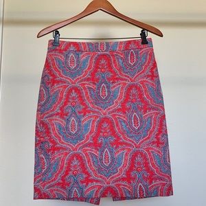 Beautiful Paisley Pencil Skirt by J.Crew